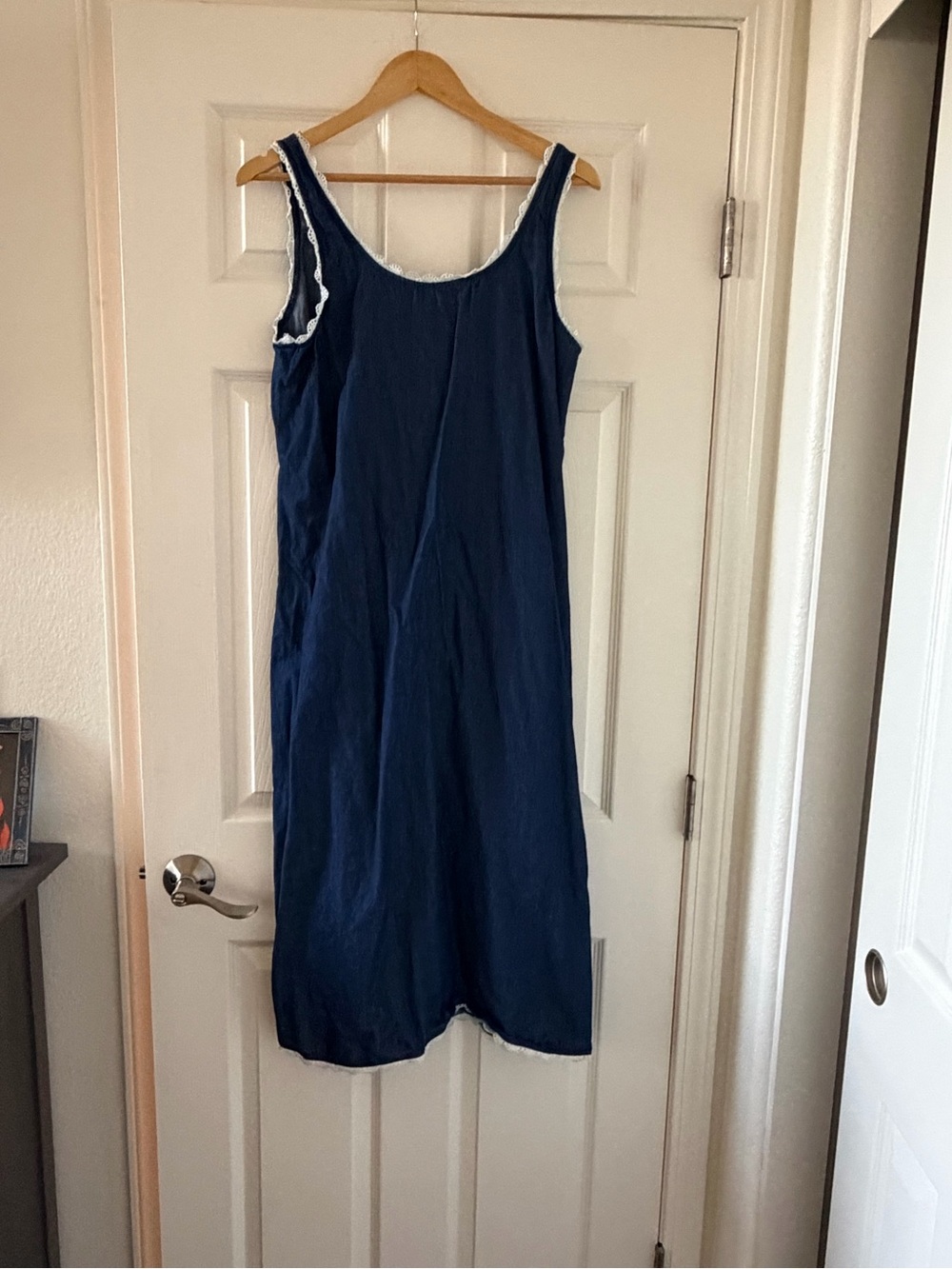 Classic Navy Sleeveless Midi Dress - Comfortable Everyday Style